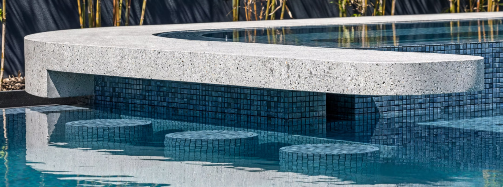 Bespoke Pool with in pool bar stools